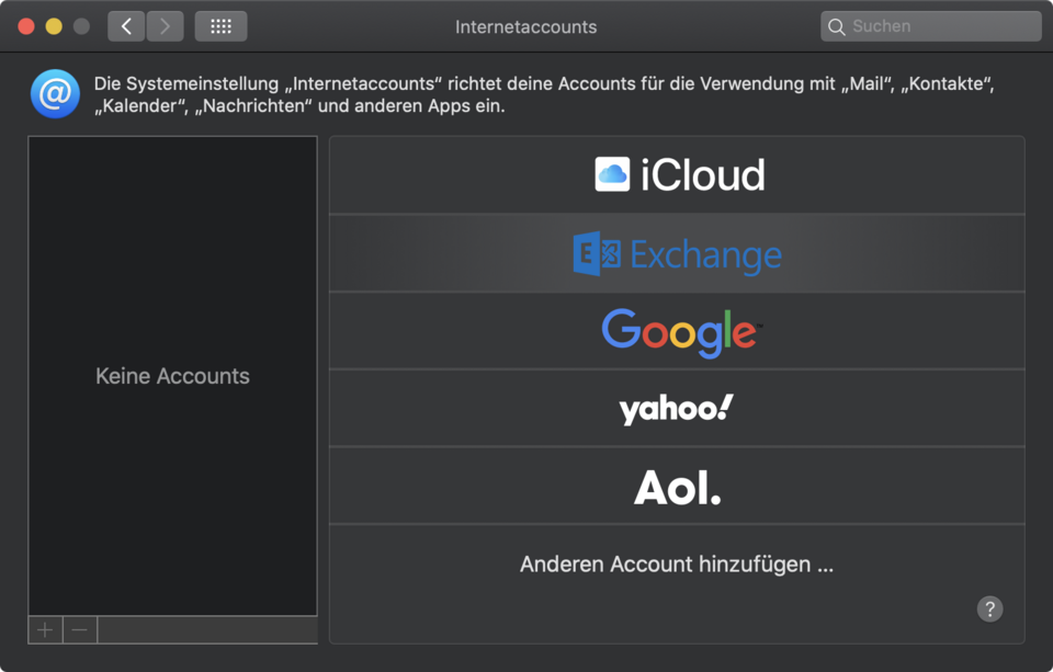 Internetaccounts (Exchange)